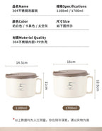 Factory wholesale 304 stainless steel instant noodle bowl large capacity instant noodles student office worker adult Rice Bowl gift - FATAONFactory wholesale 304 stainless steel instant noodle bowl large capacity instant noodles student office worker adult Rice Bowl giftSolutions MaisonFATAON