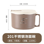 Factory wholesale 304 stainless steel instant noodle bowl large capacity instant noodles student office worker adult Rice Bowl gift - FATAONFactory wholesale 304 stainless steel instant noodle bowl large capacity instant noodles student office worker adult Rice Bowl giftSolutions MaisonFATAON