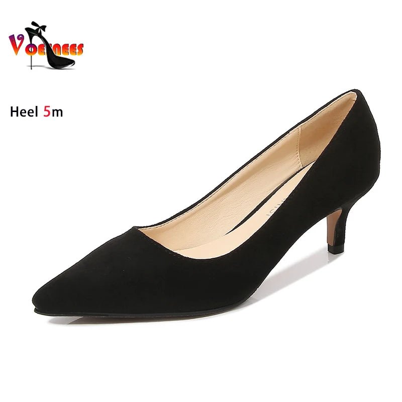 Femmes daim chaussures simples 5CM mode bout pointu sans lacet talons hauts printemps automne bouche peu profonde pompes à talons aiguilles grande taille 45 46 - FATAONFemmes daim chaussures simples 5CM mode bout pointu sans lacet talons hauts printemps automne bouche peu profonde pompes à talons aiguilles grande taille 45 46Mode FemmeFATAON