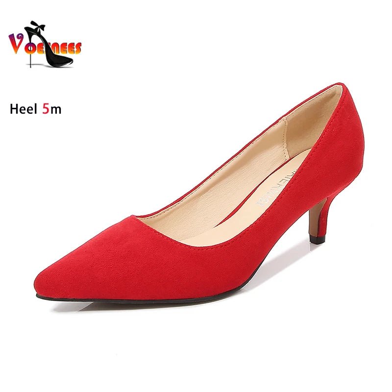Femmes daim chaussures simples 5CM mode bout pointu sans lacet talons hauts printemps automne bouche peu profonde pompes à talons aiguilles grande taille 45 46 - FATAONFemmes daim chaussures simples 5CM mode bout pointu sans lacet talons hauts printemps automne bouche peu profonde pompes à talons aiguilles grande taille 45 46Mode FemmeFATAON