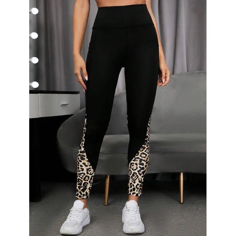 Femmes imprimé Yoga Leggings léopard épissage ensemble Leggings taille haute bout à bout mode Fitness course avec poche Legging - FATAONFemmes imprimé Yoga Leggings léopard épissage ensemble Leggings taille haute bout à bout mode Fitness course avec poche LeggingFitness FemmeFATAON