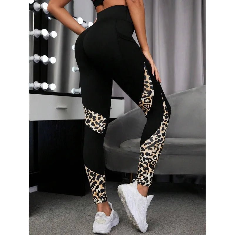 Femmes imprimé Yoga Leggings léopard épissage ensemble Leggings taille haute bout à bout mode Fitness course avec poche Legging - FATAONFemmes imprimé Yoga Leggings léopard épissage ensemble Leggings taille haute bout à bout mode Fitness course avec poche LeggingFitness FemmeFATAON