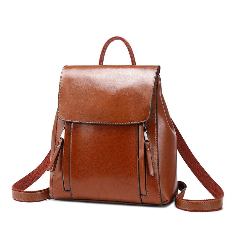 Femmes sac à dos bandoulière sac à bandoulière en cuir véritable filles école femme peau naturelle livre ordinateur portable sac à dos sacs de messager - FATAONFemmes sac à dos bandoulière sac à bandoulière en cuir véritable filles école femme peau naturelle livre ordinateur portable sac à dos sacs de messagerMode FemmeFATAON