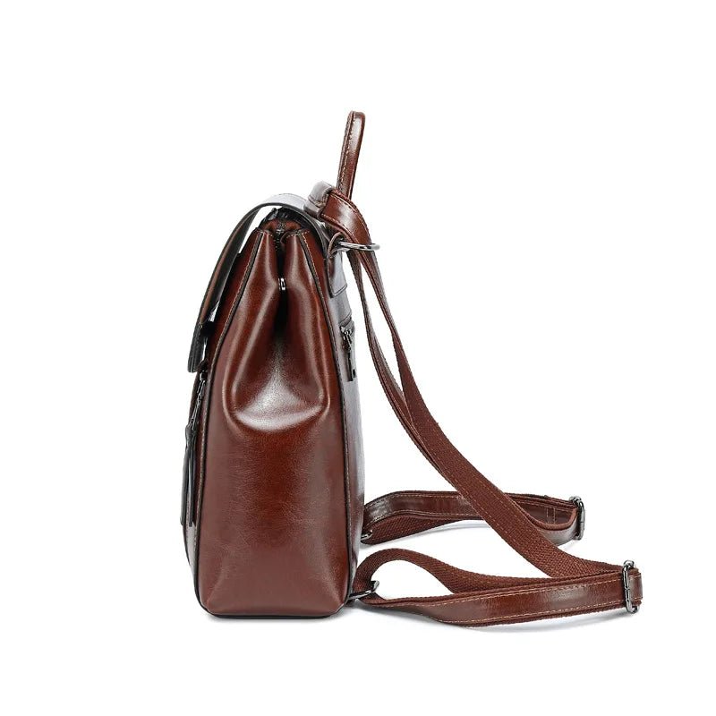 Femmes sac à dos bandoulière sac à bandoulière en cuir véritable filles école femme peau naturelle livre ordinateur portable sac à dos sacs de messager - FATAONFemmes sac à dos bandoulière sac à bandoulière en cuir véritable filles école femme peau naturelle livre ordinateur portable sac à dos sacs de messagerMode FemmeFATAON