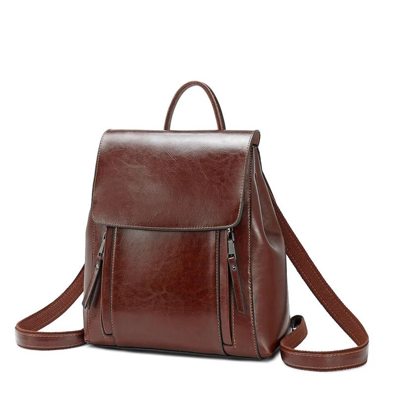 Femmes sac à dos bandoulière sac à bandoulière en cuir véritable filles école femme peau naturelle livre ordinateur portable sac à dos sacs de messager - FATAONFemmes sac à dos bandoulière sac à bandoulière en cuir véritable filles école femme peau naturelle livre ordinateur portable sac à dos sacs de messagerMode FemmeFATAON