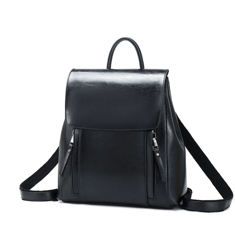 Femmes sac à dos bandoulière sac à bandoulière en cuir véritable filles école femme peau naturelle livre ordinateur portable sac à dos sacs de messager - FATAONFemmes sac à dos bandoulière sac à bandoulière en cuir véritable filles école femme peau naturelle livre ordinateur portable sac à dos sacs de messagerMode FemmeFATAON