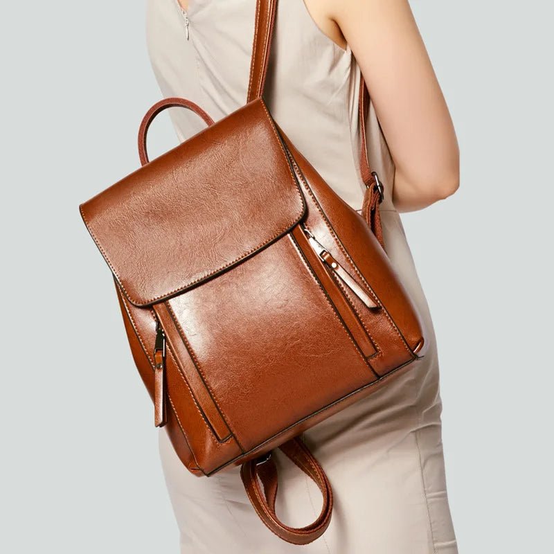 Femmes sac à dos bandoulière sac à bandoulière en cuir véritable filles école femme peau naturelle livre ordinateur portable sac à dos sacs de messager - FATAONFemmes sac à dos bandoulière sac à bandoulière en cuir véritable filles école femme peau naturelle livre ordinateur portable sac à dos sacs de messagerMode FemmeFATAON