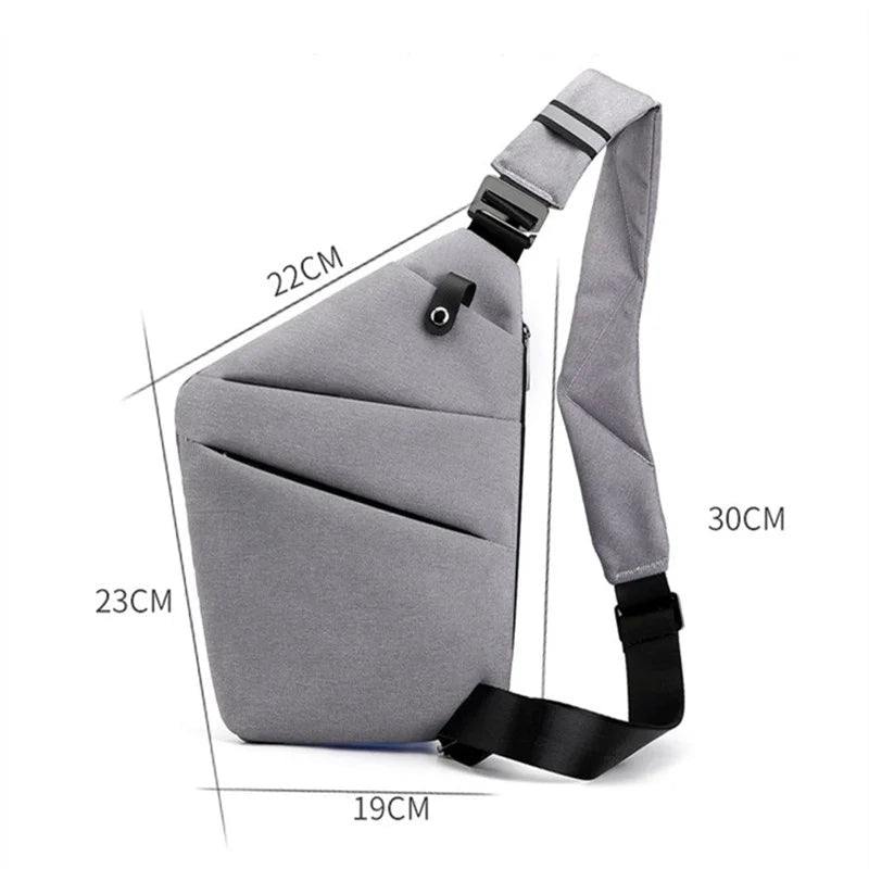 Fengdong men ultra thin anti-theft small chest bag mini cross body bags male one shoulder sling bag for travel boy sports bag - FATAONFengdong men ultra thin anti-theft small chest bag mini cross body bags male one shoulder sling bag for travel boy sports bagMode HommeFATAON