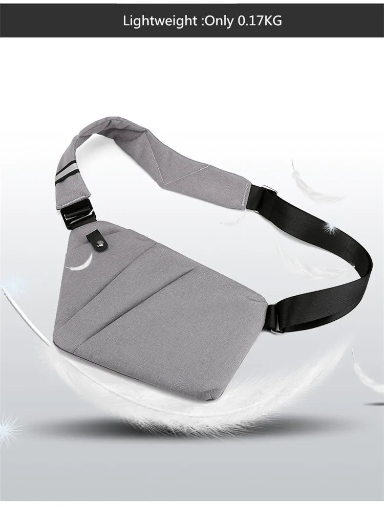 Fengdong men ultra thin anti-theft small chest bag mini cross body bags male one shoulder sling bag for travel boy sports bag - FATAONFengdong men ultra thin anti-theft small chest bag mini cross body bags male one shoulder sling bag for travel boy sports bagMode HommeFATAON