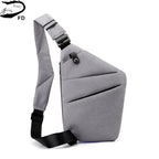 Fengdong men ultra thin anti-theft small chest bag mini cross body bags male one shoulder sling bag for travel boy sports bag - FATAONFengdong men ultra thin anti-theft small chest bag mini cross body bags male one shoulder sling bag for travel boy sports bagMode HommeFATAON