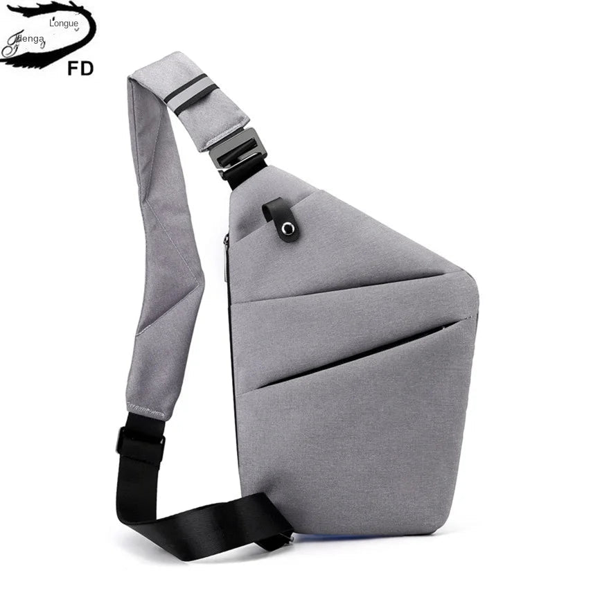 Fengdong men ultra thin anti-theft small chest bag mini cross body bags male one shoulder sling bag for travel boy sports bag - FATAONFengdong men ultra thin anti-theft small chest bag mini cross body bags male one shoulder sling bag for travel boy sports bagMode HommeFATAON