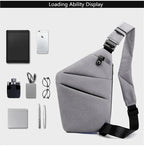Fengdong men ultra thin anti-theft small chest bag mini cross body bags male one shoulder sling bag for travel boy sports bag - FATAONFengdong men ultra thin anti-theft small chest bag mini cross body bags male one shoulder sling bag for travel boy sports bagMode HommeFATAON