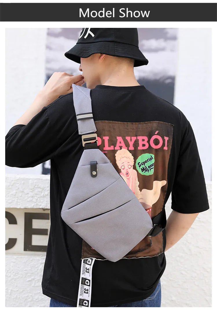 Fengdong men ultra thin anti-theft small chest bag mini cross body bags male one shoulder sling bag for travel boy sports bag - FATAONFengdong men ultra thin anti-theft small chest bag mini cross body bags male one shoulder sling bag for travel boy sports bagMode HommeFATAON