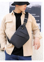 Fengdong men ultra thin anti-theft small chest bag mini cross body bags male one shoulder sling bag for travel boy sports bag - FATAONFengdong men ultra thin anti-theft small chest bag mini cross body bags male one shoulder sling bag for travel boy sports bagMode HommeFATAON