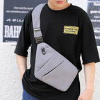 Fengdong men ultra thin anti-theft small chest bag mini cross body bags male one shoulder sling bag for travel boy sports bag - FATAONFengdong men ultra thin anti-theft small chest bag mini cross body bags male one shoulder sling bag for travel boy sports bagMode HommeFATAON