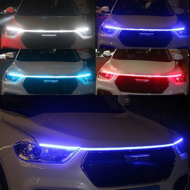 Feux diurnes à LED pour capot de voiture, démarrage par balayage, lumières décoratives, guide de capot moteur automatique DRL, lampe d'ambiance décorative, 12V, 150cm - FATAONFeux diurnes à LED pour capot de voiture, démarrage par balayage, lumières décoratives, guide de capot moteur automatique DRL, lampe d'ambiance décorative, 12V, 150cmAccessoire AutoFATAON