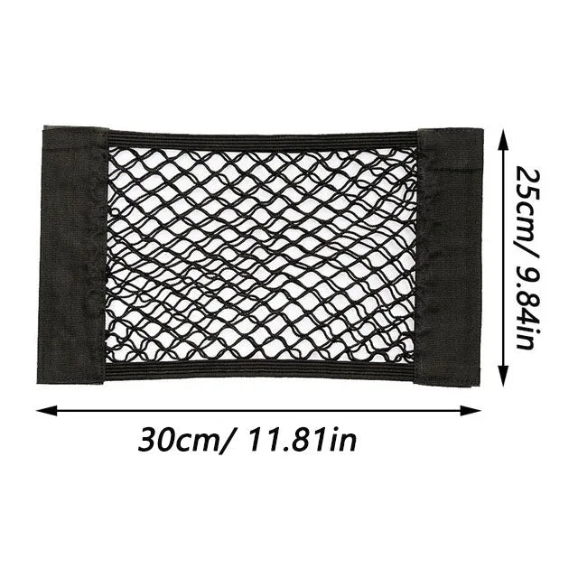 Filet de rangement pour coffre arrière de voiture, filet en maille pour siège, corde élastique, autocollant magique, sac de rangement universel, organisateur de poche pour voiture - FATAONFilet de rangement pour coffre arrière de voiture, filet en maille pour siège, corde élastique, autocollant magique, sac de rangement universel, organisateur de poche pour voitureAccessoire AutoFATAON