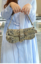 French Underarm Tote Bags for Women's Brown Leopard Handbag Clutch Bags Female Vintage PU Leather Shoulder Bags Versatile Casual - FATAONFrench Underarm Tote Bags for Women's Brown Leopard Handbag Clutch Bags Female Vintage PU Leather Shoulder Bags Versatile CasualMode FemmeFATAON