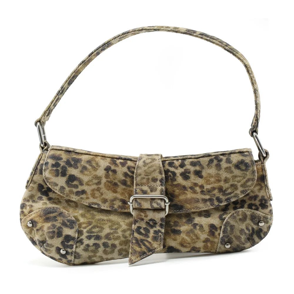 French Underarm Tote Bags for Women's Brown Leopard Handbag Clutch Bags Female Vintage PU Leather Shoulder Bags Versatile Casual - FATAONFrench Underarm Tote Bags for Women's Brown Leopard Handbag Clutch Bags Female Vintage PU Leather Shoulder Bags Versatile CasualMode FemmeFATAON
