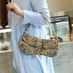 French Underarm Tote Bags for Women's Brown Leopard Handbag Clutch Bags Female Vintage PU Leather Shoulder Bags Versatile Casual - FATAONFrench Underarm Tote Bags for Women's Brown Leopard Handbag Clutch Bags Female Vintage PU Leather Shoulder Bags Versatile CasualMode FemmeFATAON