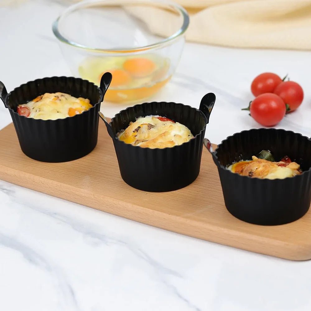 Friteuse à Air lavable au lave-vaisselle, tasses à œufs en Silicone, moule de cuiseur d'œufs en Silicone, tasses de cuisson d'œufs et de gâteaux réutilisables, doublures à muffins Ramekins sûres - FATAONFriteuse à Air lavable au lave-vaisselle, tasses à œufs en Silicone, moule de cuiseur d'œufs en Silicone, tasses de cuisson d'œufs et de gâteaux réutilisables, doublures à muffins Ramekins sûresSolutions MaisonFATAON