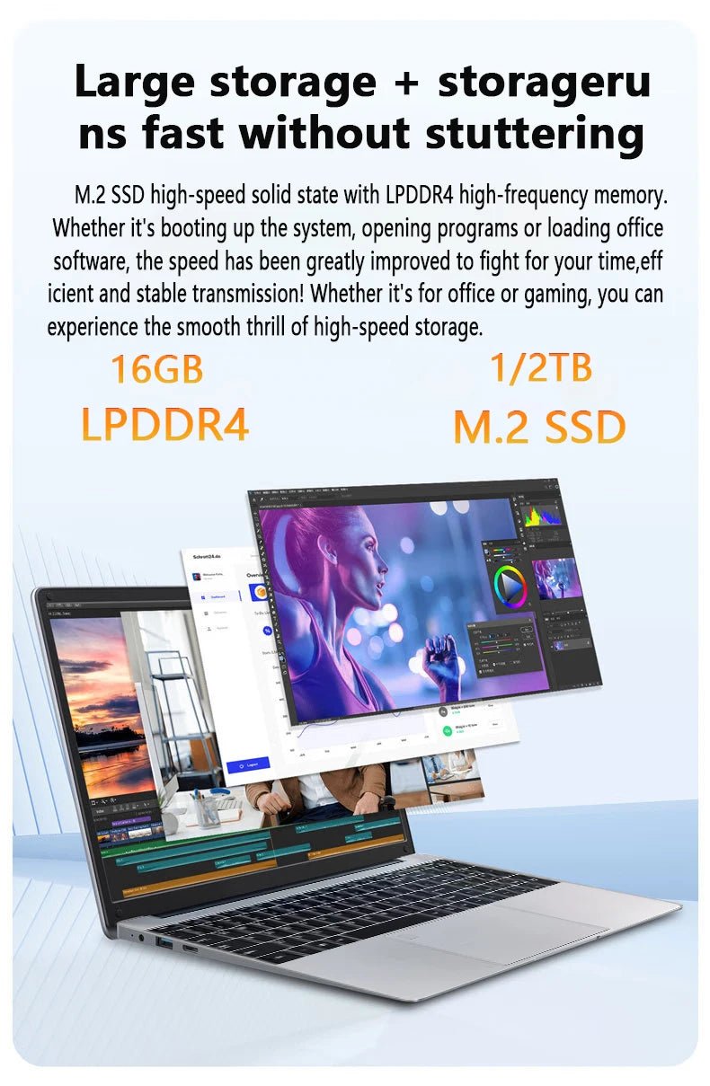FUCHU 2025 ordinateurs portables Intel Celeron N4000 16GB RAM 1 to 2 to SSD Windows 11 ordinateur Portable déverrouiller des empreintes digitales ordinateur Portable d'étude d'affaires - FATAONFUCHU 2025 ordinateurs portables Intel Celeron N4000 16GB RAM 1 to 2 to SSD Windows 11 ordinateur Portable déverrouiller des empreintes digitales ordinateur Portable d'étude d'affairesProductivité & OrganisationFATAON