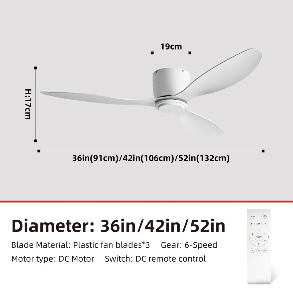 FUMANJIA Ventilateur de plafond CC ultra fin avec télécommande – Silencieux à 6 vitesses, 3 pales ABS, idéal pour les plafonds bas et les espaces minimisés (sans lumière) - FATAONFUMANJIA Ventilateur de plafond CC ultra fin avec télécommande – Silencieux à 6 vitesses, 3 pales ABS, idéal pour les plafonds bas et les espaces minimisés (sans lumière)Solutions MaisonFATAON