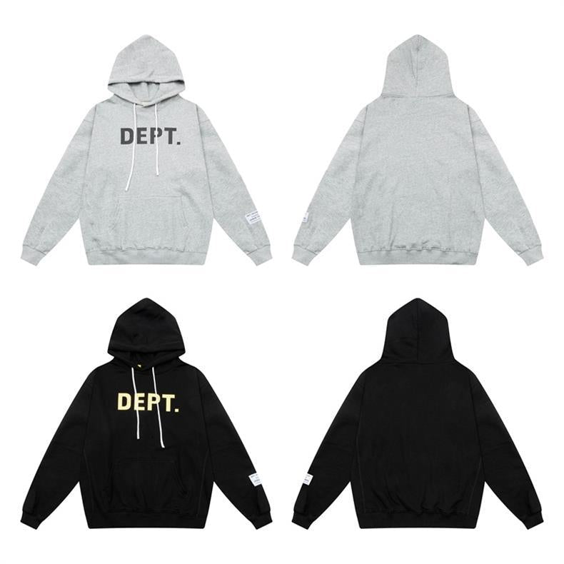 Gallery Dept Letter Printed High Street Terry Hoodie Autumn and Winter Loose High Street Hooded Sweatshirt for Men and Women Couples - FATAONGallery Dept Letter Printed High Street Terry Hoodie Autumn and Winter Loose High Street Hooded Sweatshirt for Men and Women CouplesMode HommeFATAON