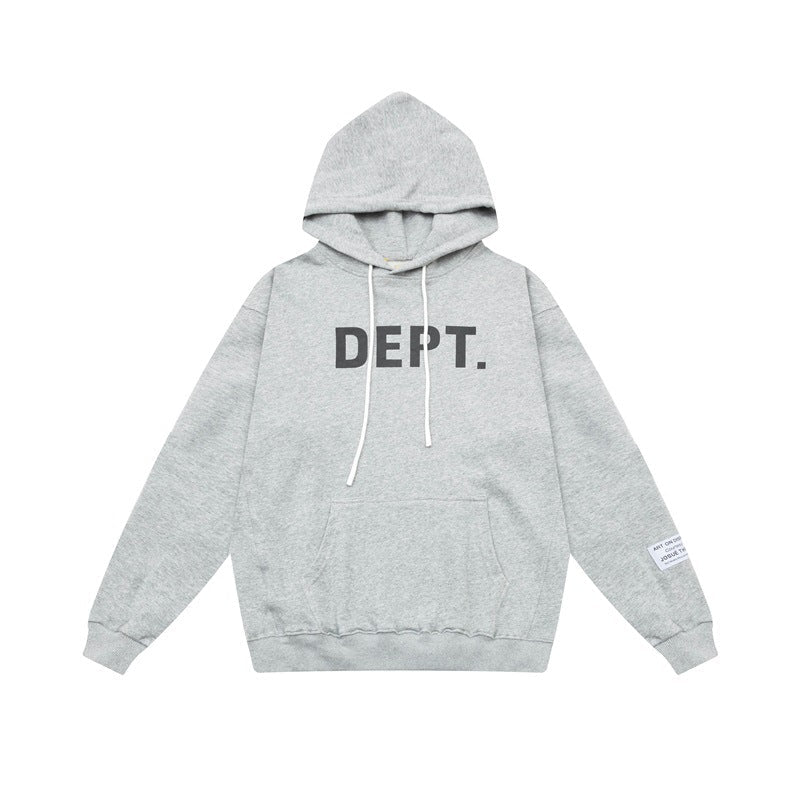 Gallery Dept Letter Printed High Street Terry Hoodie Autumn and Winter Loose High Street Hooded Sweatshirt for Men and Women Couples - FATAONGallery Dept Letter Printed High Street Terry Hoodie Autumn and Winter Loose High Street Hooded Sweatshirt for Men and Women CouplesMode HommeFATAON