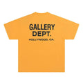 GALLERY DEPT. pour hommes. T-shirt noir et jaune imprimé HOLLYWOOD CA, surdimensionné, en coton, streetwear, tee-shirt décontracté d'été, manches courtes - FATAONGALLERY DEPT. pour hommes. T-shirt noir et jaune imprimé HOLLYWOOD CA, surdimensionné, en coton, streetwear, tee-shirt décontracté d'été, manches courtesMode HommeFATAON