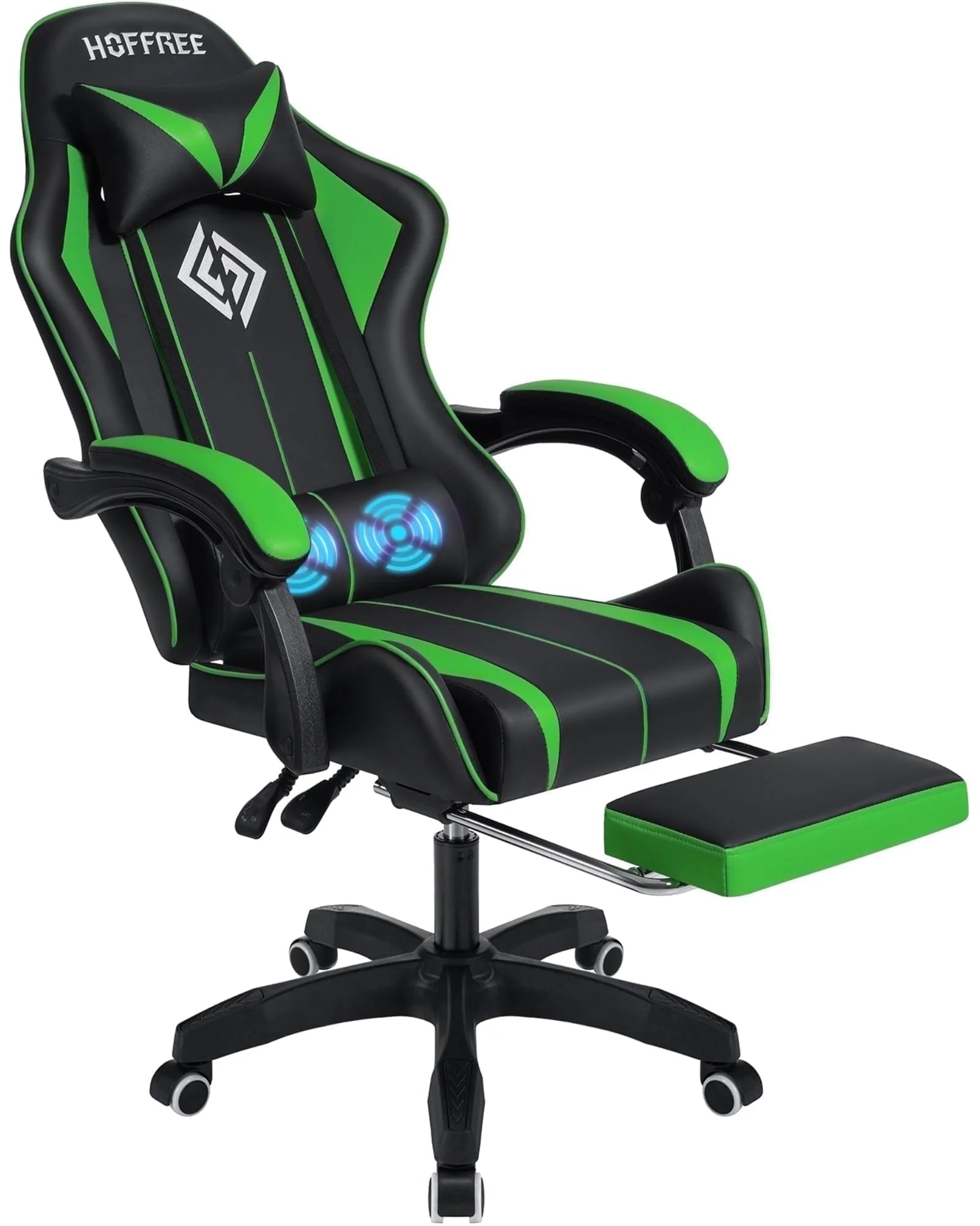 Gaming Chair Massage Game Chair with Footrest and Massage Lumbar Support Ergonomic Computer Chair Height Adjustable with Swivel Seat and Headrest - Fix & GoGaming Chair Massage Game Chair with Footrest and Massage Lumbar Support Ergonomic Computer Chair Height Adjustable with Swivel Seat and HeadrestFix & Go