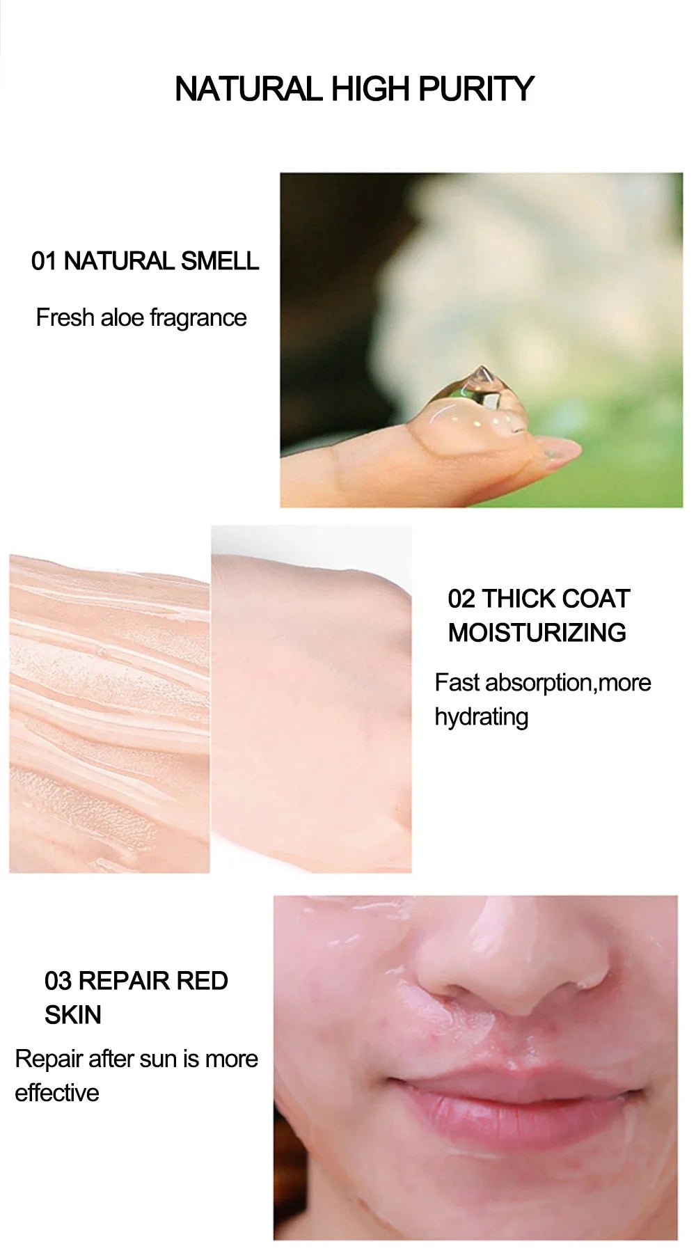 Gel d'aloe Vera 99%, hydratation en profondeur et hydratant pour le visage, rétrécit les Pores, masque de sommeil, produits de soins coréens pour la peau, 300g - FATAONGel d'aloe Vera 99%, hydratation en profondeur et hydratant pour le visage, rétrécit les Pores, masque de sommeil, produits de soins coréens pour la peau, 300gBeauté & CosmétiquesFATAON