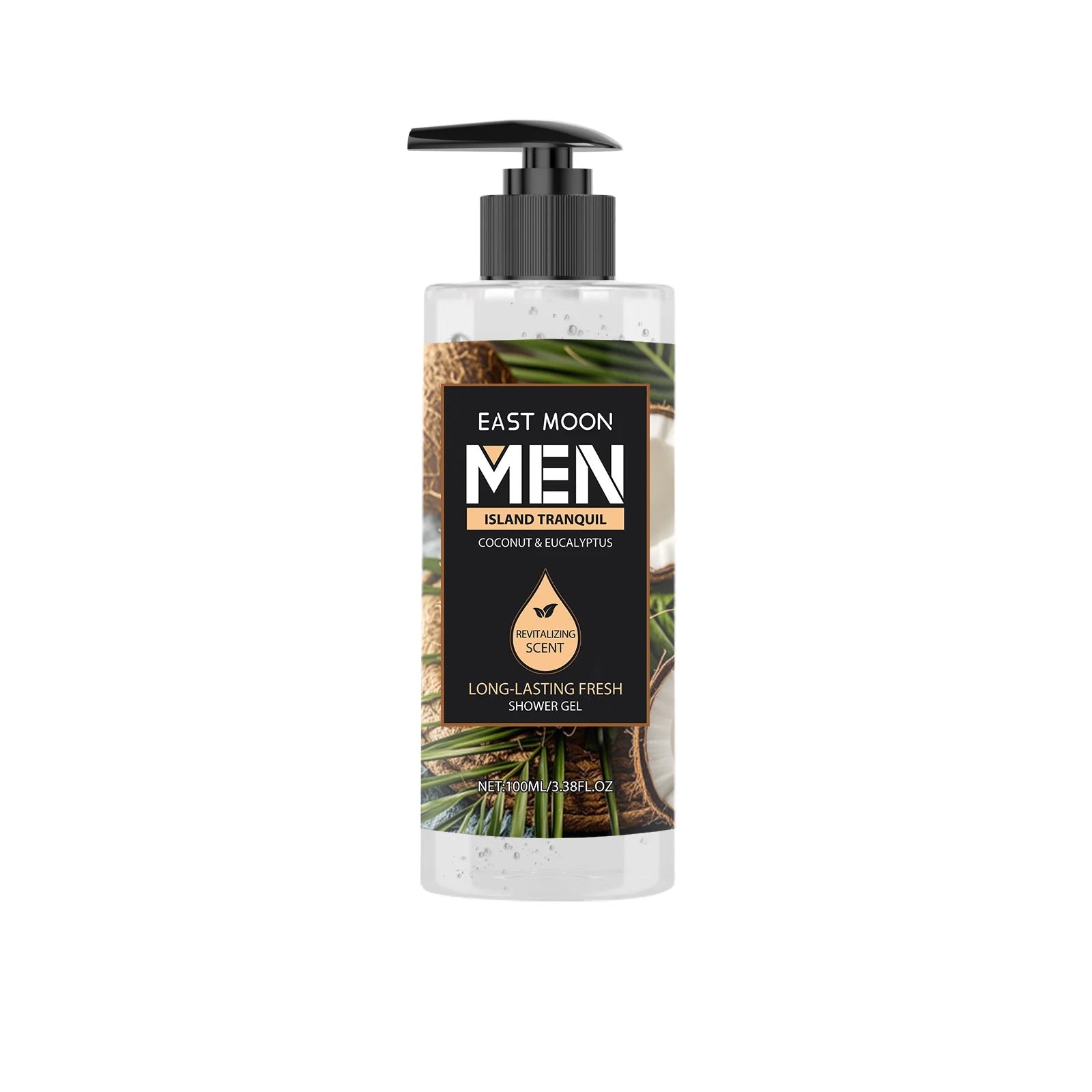 Gel douche nettoyant en profondeur pour hommes, Eucalyptus, noix de coco, parfum rafraîchissant, parfum longue durée, contrôle de l'huile, 100ml - FATAONGel douche nettoyant en profondeur pour hommes, Eucalyptus, noix de coco, parfum rafraîchissant, parfum longue durée, contrôle de l'huile, 100mlBeauté HommeFATAON