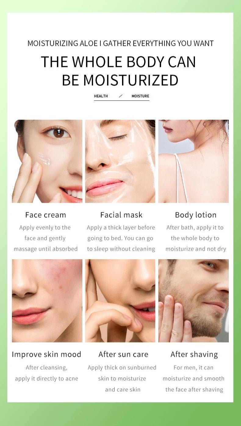 Gel hydratant à l'aloe vera 300g, vitamine C et collagène, gel réparateur apaisant à l'huile d'onagre VE pour le visage et le corps - FATAONGel hydratant à l'aloe vera 300g, vitamine C et collagène, gel réparateur apaisant à l'huile d'onagre VE pour le visage et le corpsFATAON