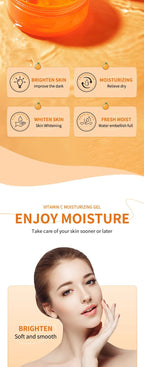 Gel hydratant à l'aloe vera 300g, vitamine C et collagène, gel réparateur apaisant à l'huile d'onagre VE pour le visage et le corps - FATAONGel hydratant à l'aloe vera 300g, vitamine C et collagène, gel réparateur apaisant à l'huile d'onagre VE pour le visage et le corpsFATAON