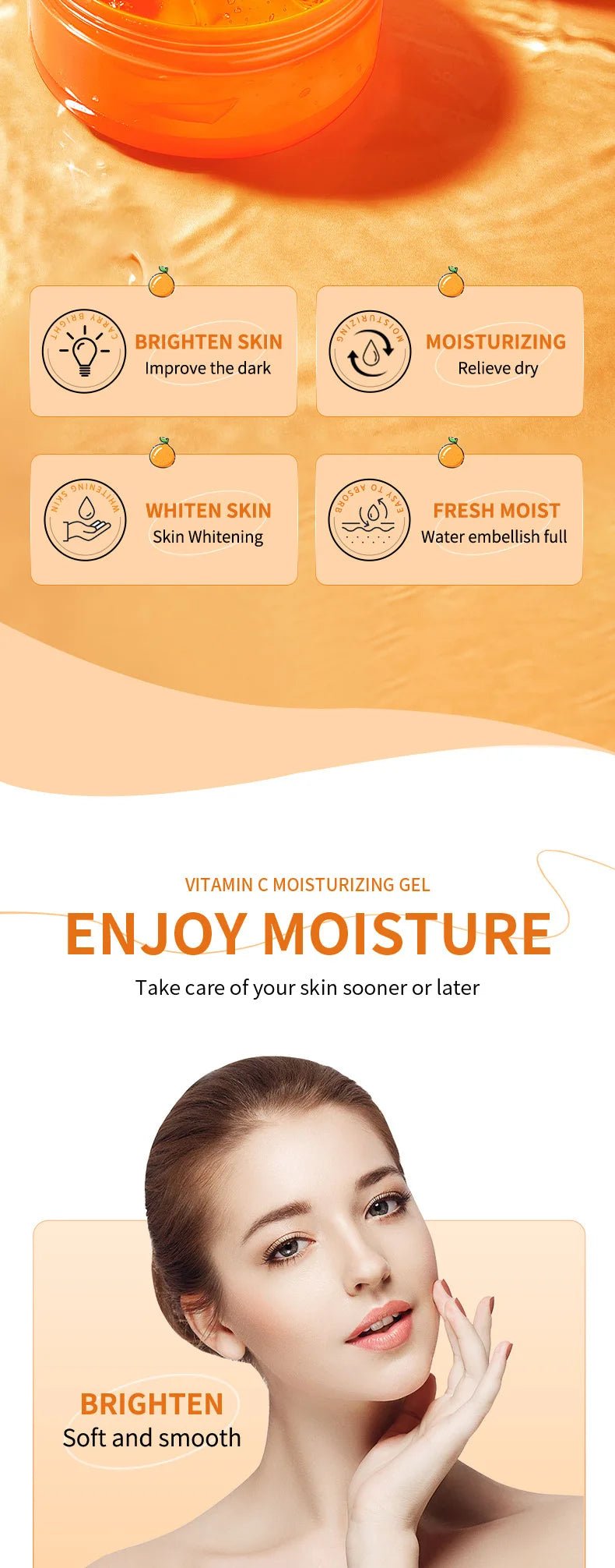 Gel hydratant à l'aloe vera 300g, vitamine C et collagène, gel réparateur apaisant à l'huile d'onagre VE pour le visage et le corps - FATAONGel hydratant à l'aloe vera 300g, vitamine C et collagène, gel réparateur apaisant à l'huile d'onagre VE pour le visage et le corpsFATAON