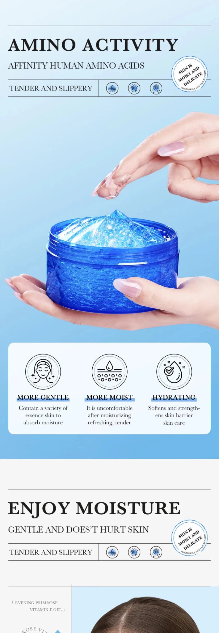 Gel hydratant à l'aloe vera 300g, vitamine C et collagène, gel réparateur apaisant à l'huile d'onagre VE pour le visage et le corps - FATAONGel hydratant à l'aloe vera 300g, vitamine C et collagène, gel réparateur apaisant à l'huile d'onagre VE pour le visage et le corpsFATAON