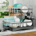 Grand égouttoir à vaisselle à 2 niveaux pour comptoirs de cuisine, égouttoir à vaisselle amovible de grande capacité - FATAONGrand égouttoir à vaisselle à 2 niveaux pour comptoirs de cuisine, égouttoir à vaisselle amovible de grande capacitéSolutions MaisonFATAON