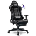 GTRACING Music Gaming Chair with Footrest Ergonomic Reclining PU Leather Office Chair, Black - Fix & GoGTRACING Music Gaming Chair with Footrest Ergonomic Reclining PU Leather Office Chair, BlackFix & Go