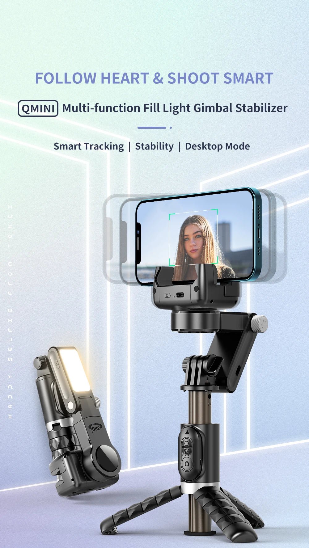 Handheld Gimbal Stabilizer Selfie Stick Tripod For iPhone Android Cell Phone Mobile Smartphone Camera Hand Portable Cellphone - Fix & GoHandheld Gimbal Stabilizer Selfie Stick Tripod For iPhone Android Cell Phone Mobile Smartphone Camera Hand Portable CellphoneVidéo & PhotoFix & Go
