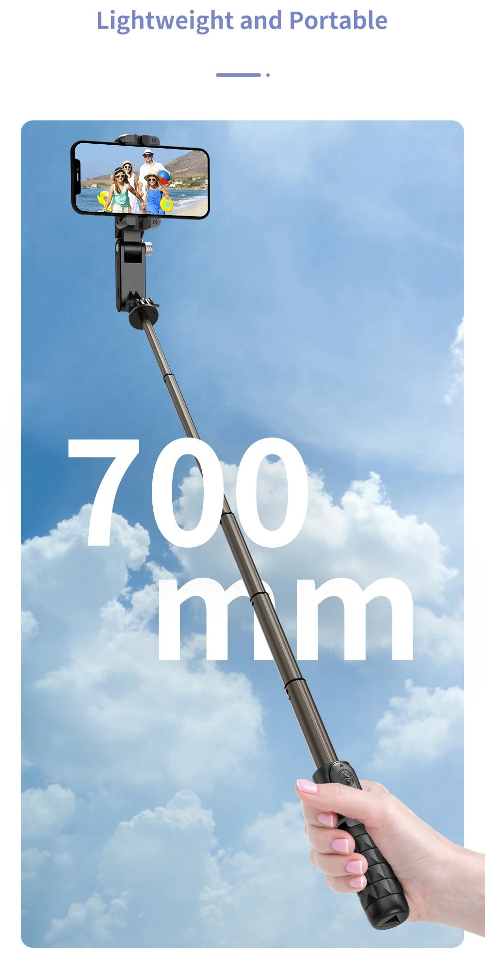 Handheld Gimbal Stabilizer Selfie Stick Tripod For iPhone Android Cell Phone Mobile Smartphone Camera Hand Portable Cellphone - Fix & GoHandheld Gimbal Stabilizer Selfie Stick Tripod For iPhone Android Cell Phone Mobile Smartphone Camera Hand Portable CellphoneVidéo & PhotoFix & Go