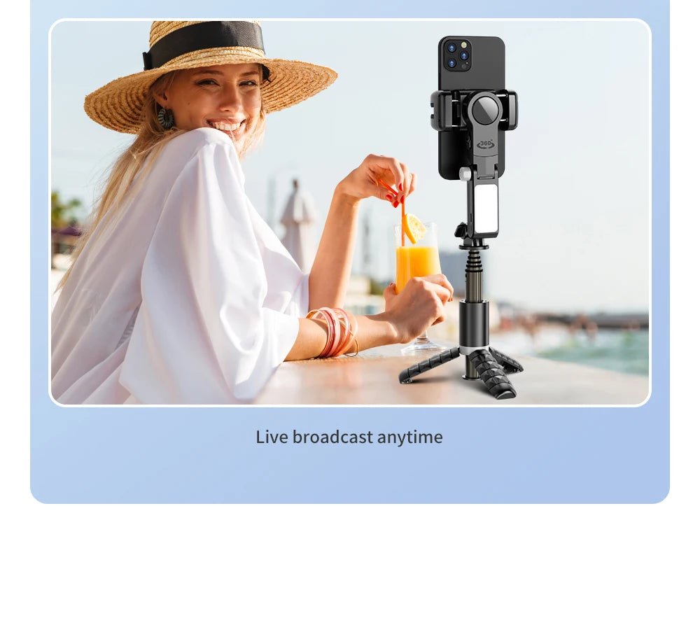 Handheld Gimbal Stabilizer Selfie Stick Tripod For iPhone Android Cell Phone Mobile Smartphone Camera Hand Portable Cellphone - Fix & GoHandheld Gimbal Stabilizer Selfie Stick Tripod For iPhone Android Cell Phone Mobile Smartphone Camera Hand Portable CellphoneVidéo & PhotoFix & Go