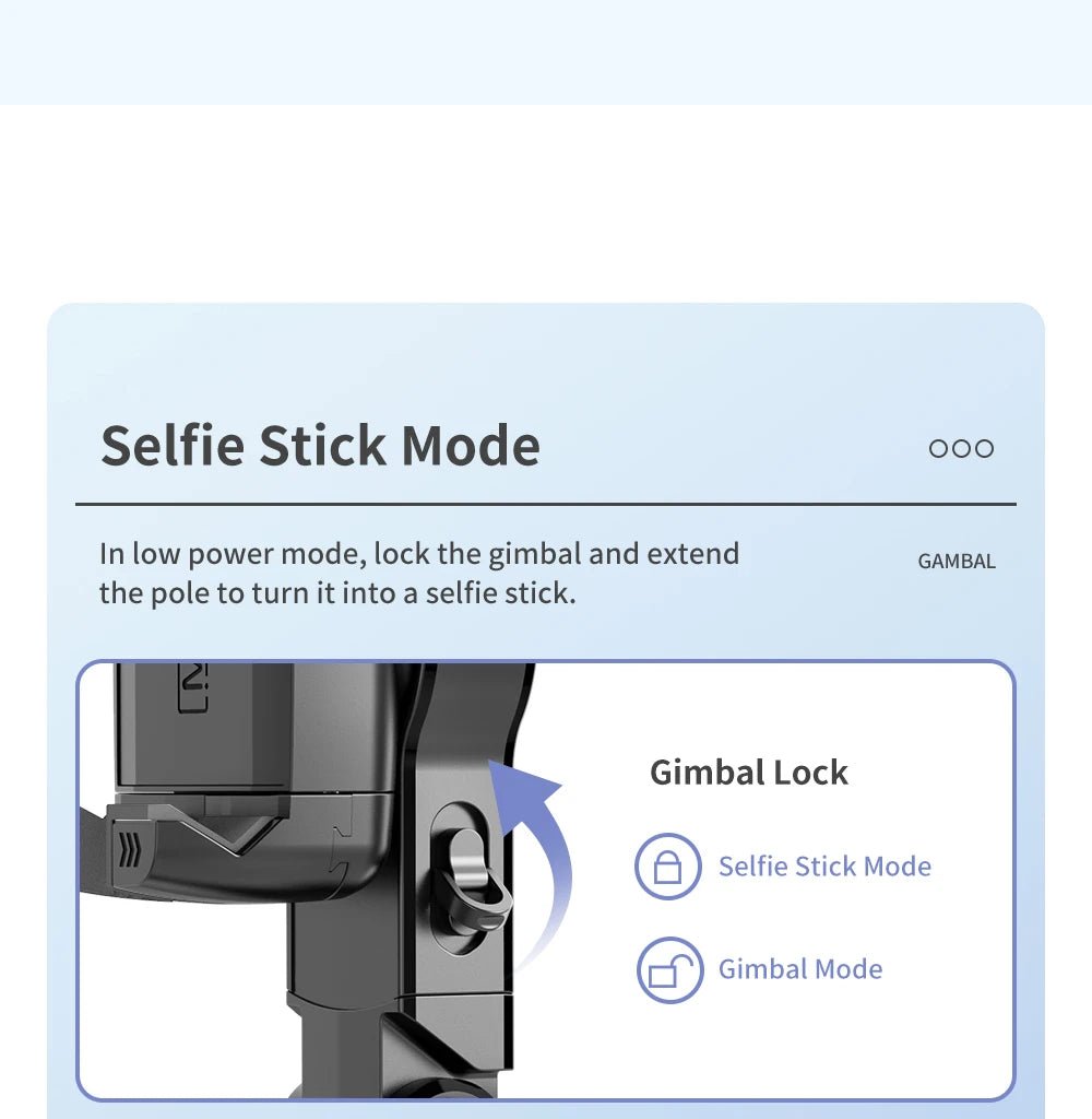 Handheld Gimbal Stabilizer Selfie Stick Tripod For iPhone Android Cell Phone Mobile Smartphone Camera Hand Portable Cellphone - Fix & GoHandheld Gimbal Stabilizer Selfie Stick Tripod For iPhone Android Cell Phone Mobile Smartphone Camera Hand Portable CellphoneVidéo & PhotoFix & Go