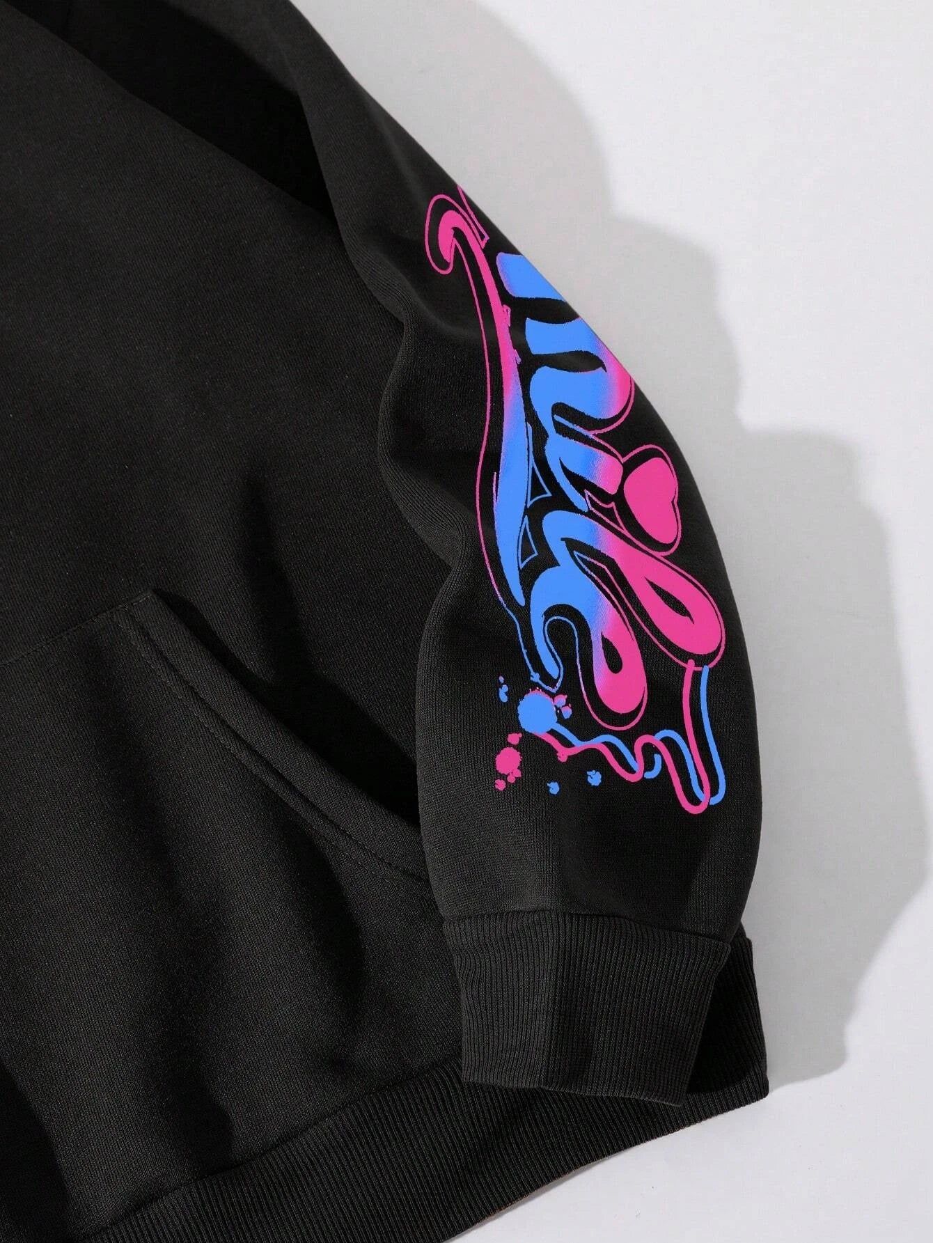 Happy Day – sweat à capuche imprimé Graffiti pour femmes, style Hip Hop, à la mode, col rond, polyvalent, Vintage, surdimensionné, vêtements féminins - FATAONHappy Day – sweat à capuche imprimé Graffiti pour femmes, style Hip Hop, à la mode, col rond, polyvalent, Vintage, surdimensionné, vêtements fémininsMode HommeFATAON