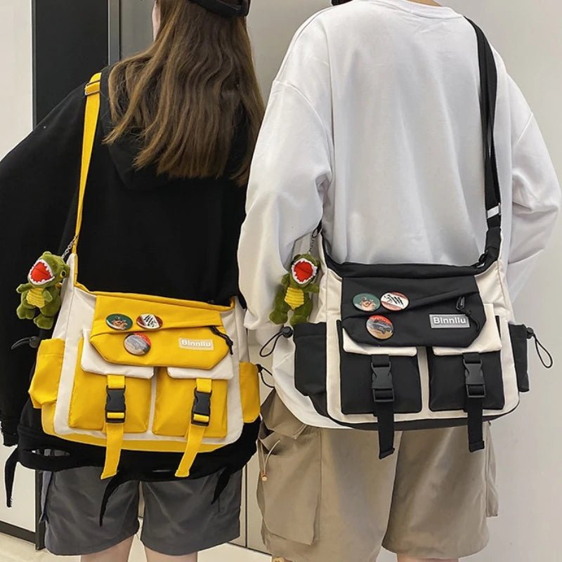 Harajuku Men Nylon Crossbody Bags for Women Messenger Bag Girls School Book Bags Youth Canvas Handbags Shoulder Bag Sac Bolsas - FATAONHarajuku Men Nylon Crossbody Bags for Women Messenger Bag Girls School Book Bags Youth Canvas Handbags Shoulder Bag Sac BolsasMode FemmeFATAON
