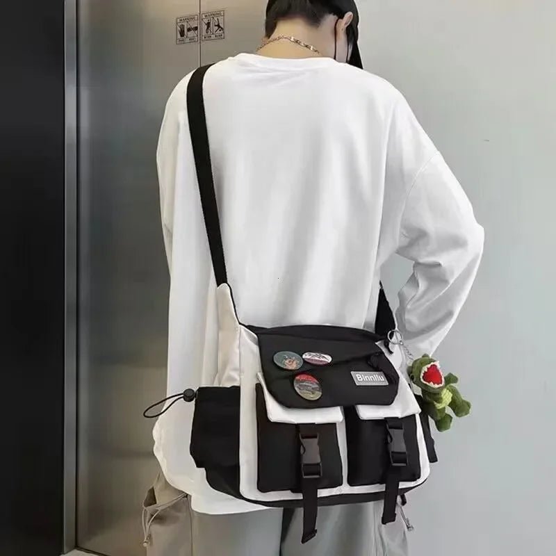 Harajuku Men Nylon Crossbody Bags for Women Messenger Bag Girls School Book Bags Youth Canvas Handbags Shoulder Bag Sac Bolsas - FATAONHarajuku Men Nylon Crossbody Bags for Women Messenger Bag Girls School Book Bags Youth Canvas Handbags Shoulder Bag Sac BolsasMode FemmeFATAON