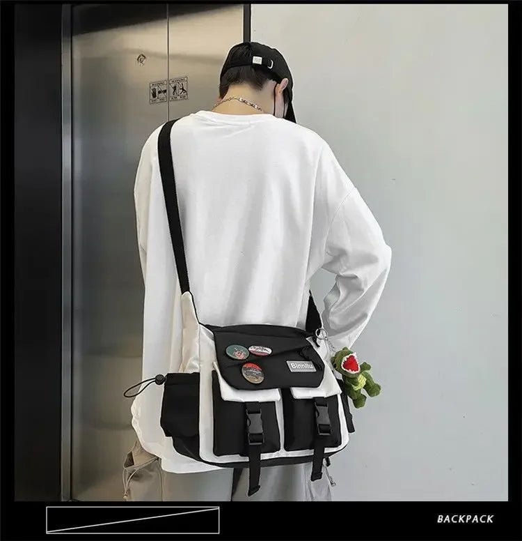 Harajuku Men Nylon Crossbody Bags for Women Messenger Bag Girls School Book Bags Youth Canvas Handbags Shoulder Bag Sac Bolsas - FATAONHarajuku Men Nylon Crossbody Bags for Women Messenger Bag Girls School Book Bags Youth Canvas Handbags Shoulder Bag Sac BolsasMode FemmeFATAON
