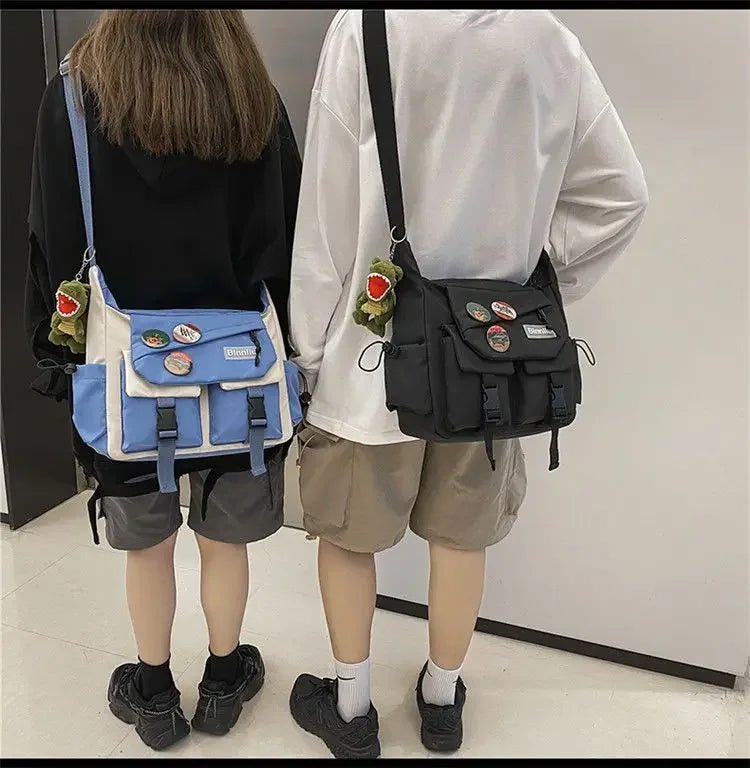 Harajuku Men Nylon Crossbody Bags for Women Messenger Bag Girls School Book Bags Youth Canvas Handbags Shoulder Bag Sac Bolsas - FATAONHarajuku Men Nylon Crossbody Bags for Women Messenger Bag Girls School Book Bags Youth Canvas Handbags Shoulder Bag Sac BolsasMode FemmeFATAON