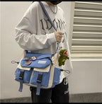 Harajuku Men Nylon Crossbody Bags for Women Messenger Bag Girls School Book Bags Youth Canvas Handbags Shoulder Bag Sac Bolsas - FATAONHarajuku Men Nylon Crossbody Bags for Women Messenger Bag Girls School Book Bags Youth Canvas Handbags Shoulder Bag Sac BolsasMode FemmeFATAON