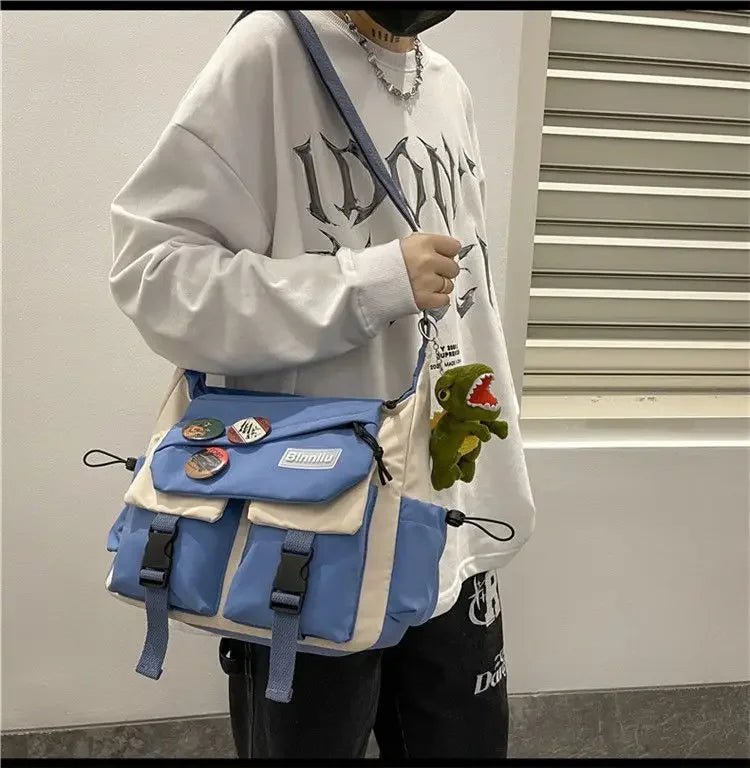 Harajuku Men Nylon Crossbody Bags for Women Messenger Bag Girls School Book Bags Youth Canvas Handbags Shoulder Bag Sac Bolsas - FATAONHarajuku Men Nylon Crossbody Bags for Women Messenger Bag Girls School Book Bags Youth Canvas Handbags Shoulder Bag Sac BolsasMode FemmeFATAON